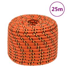 Greatstore Lodní lano oranžové 12 mm 25 m polypropylen