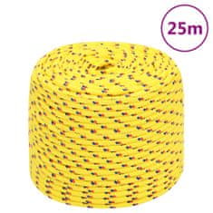 Greatstore Lodní lano žluté 10 mm 25 m polypropylen