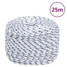 Vidaxl Lodní lano bílé 10 mm 25 m polypropylen
