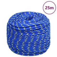 shumee plachetní lano vidaXL, modré, 10 mm, 25 m, polypropylen