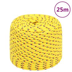 Greatstore Lodní lano žluté 8 mm 25 m polypropylen