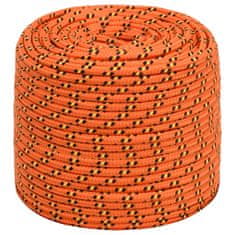 Vidaxl Lodní lano oranžové 10 mm 500 m polypropylen