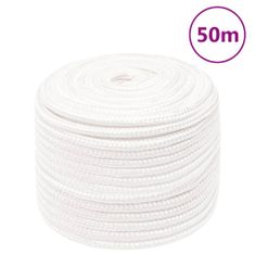 Greatstore Lodní lano celobílé 12 mm 50 m polypropylen