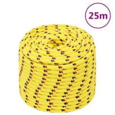 Greatstore Lodní lano žluté 12 mm 25 m polypropylen