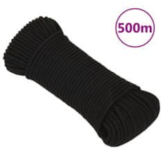 Vidaxl Pracovní lano černé 5 mm 500 m polypropylen