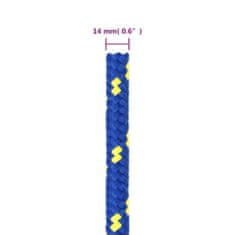 Greatstore Lodní lano modré 14 mm 25 m polypropylen