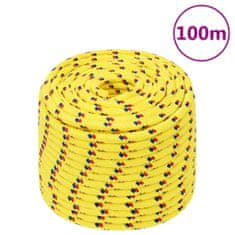 Greatstore Lodní lano žluté 12 mm 100 m polypropylen
