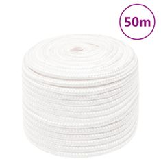 Greatstore Lodní lano celobílé 14 mm 50 m polypropylen