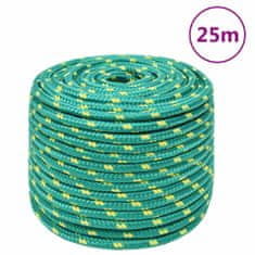 Greatstore Lodní lano zelené 12 mm 25 m polypropylen