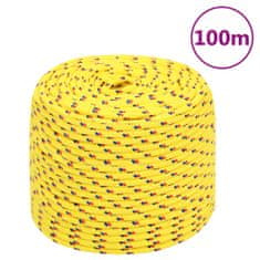 Greatstore Lodní lano žluté 8 mm 100 m polypropylen