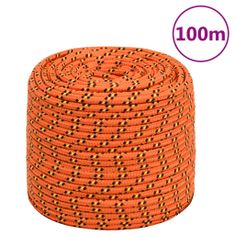 Vidaxl Lodní lano oranžové 8 mm 100 m polypropylen