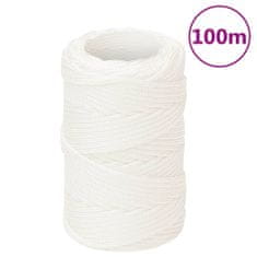 Greatstore Lodní lano celobílé 2 mm 100 m polypropylen