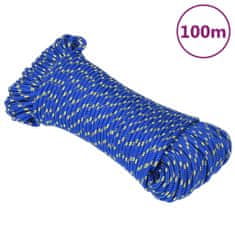 Greatstore Lodní lano modré 3 mm 100 m polypropylen