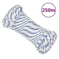 Vidaxl Lodní lano bílé 5 mm 250 m polypropylen