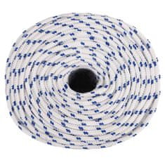 Vidaxl Lodní lano bílé 6 mm 250 m polypropylen
