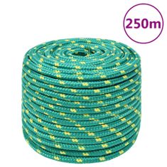 Greatstore Lodní lano zelené 12 mm 250 m polypropylen