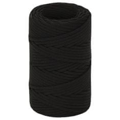 Greatstore Pracovní lano černé 2 mm 25 m polyester