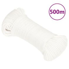 Greatstore Lodní lano celobílé 5 mm 500 m polypropylen