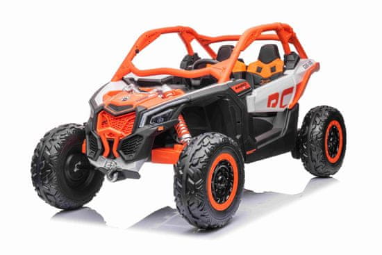 Beneo Elektrické autíčko Can-am Maverick, oranžový, dvoumístné, odpružení, 2,4 Ghz DO, 4 x 35W, EVA kola