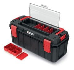 Kistenberg Plastový kufr, box na nářadí KXSA6530F X-BLOCK SOLID TOOLBOX ALU LOG KISTENBERG