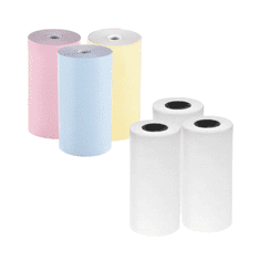 Mormark 6 x Role barevného a bílého Termopapíru pro Mini tiskárnu MINIPRINT (5,7 x 3 cm) | MULTIROLLS 