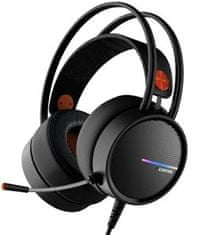 Canyon Herní headset Interceptor GH-8A, LED, PC/PS4/Xbox one, Deep bass, kabel 2m, USB+2x3,5F TRS jack + rozbočovač