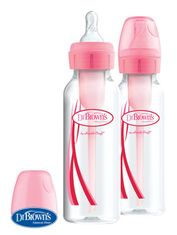 Dr.Brown´s Láhev antikolik Options+ úzká 2x250 ml plast, růžová