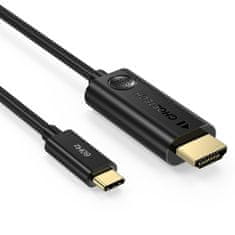 Choetech JEDNOSMĚRNÝ ADAPTÉROVÝ KABEL CHOETECH USB TYPU C (SAMEC) NA HDMI 2.0 (SAMEC) 4K 60 HZ 1,8 M ČERNÝ (CH0019)