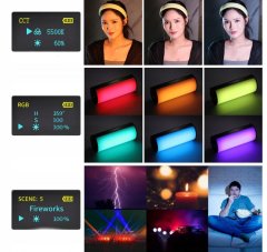 ULANZI Diodová lampa Tuba LED Osvětlení Světelný meč Ulanzi VL119 RGB 3300 mAh