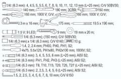 YATO Sada elektro nářadí 1/4", 68 ks - YT-39009