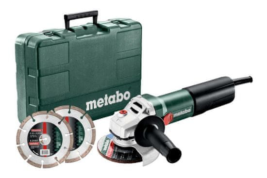 Metabo Úhlová bruska125 /Weq 1400-125 , 2 diamantové kotouče v kufru