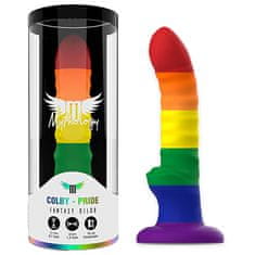 Blush Mythology Colby Pride M (17 cm), duhové silikonové dildo