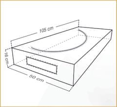 My Best Home Úložný box-organizér na lůžkoviny a oblečení, hnědá, 105x50x16 cm Mybesthome