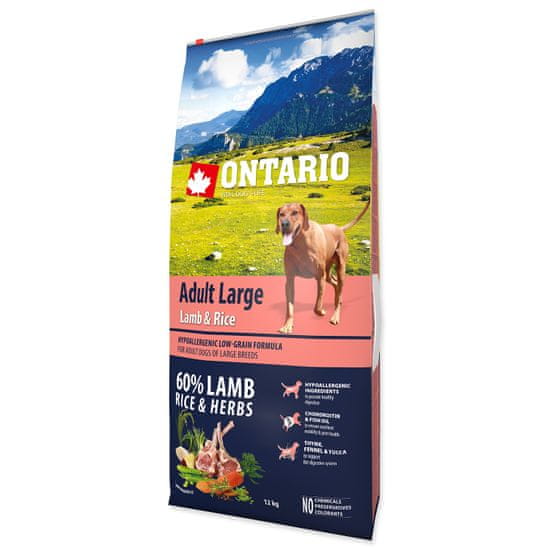 Ontario Dog Adult Large Lamb & Rice & Turkey 12 kg