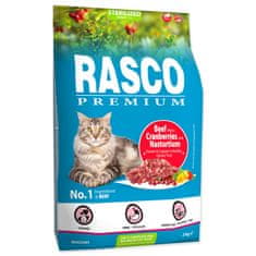 RASCO PREMIUM Granule Sterilized hovězí s brusinkou a lichořeřišnicí 2 kg