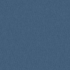 Greatstore Dětská postýlka s matrací námořnická modrá lněná tkanina