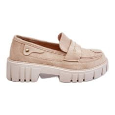 PS2 Dámské semišové polobotky Slip-On Beige velikost 41