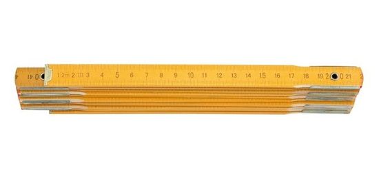 Vorel Metr skládací 2 m dřevěný žlutý