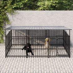 Petromila Venkovní psí kotec se střechou ocel 5,63 m²