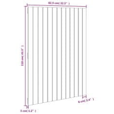 Vidaxl Nástěnné čelo postele bílé 82,5x3x110 cm masivní borové dřevo