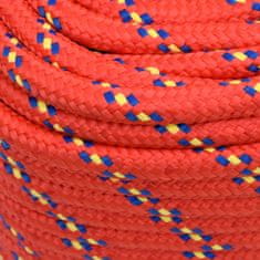 Greatstore Lodní lano červené 16 mm 100 m polypropylen