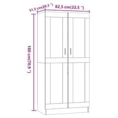 Vidaxl Šatní skříň kouřový dub 82,5 x 51,5 x 180 cm kompozitní dřevo