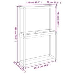 Greatstore Stojan na pneumatiky 120 x 40 x 180 cm masivní borové dřevo