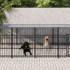 Petromila Venkovní psí kotec se střechou ocel 11,26 m²