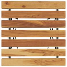 Greatstore Skládací bistro stůl 55 x 54 x 71 cm masivní teak a ocel