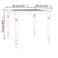 Greatstore Stůl Batavia 85 x 85 x 75 cm masivní teakové dřevo