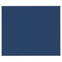 Vidaxl Zátěžová deka modrá 220 x 260 cm 11 kg textil