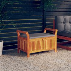 Vidaxl VidaXL zahradní lavice s úložným prostorem a polštářem 91 cm akátové dřevo