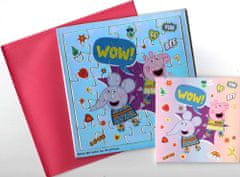 Levien Puzzle card PEPPA PIG - 25dílků+přání+obálka 