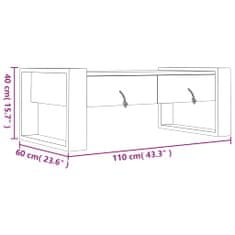 Vidaxl Konferenční stolek 110 x 60 x 40 cm masivní teakové dřevo